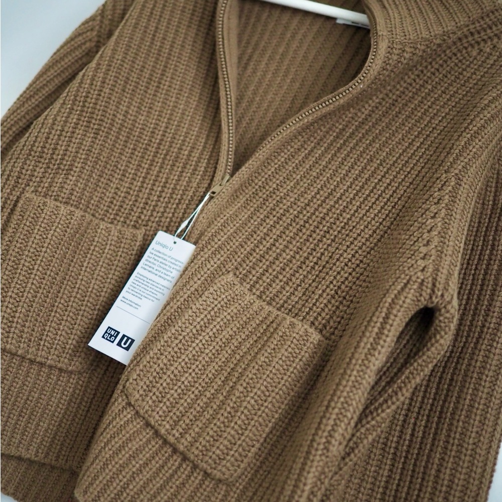 Lemaire zip up knitted lambswool blend Uniqlo jacket - Picture 7 of 13